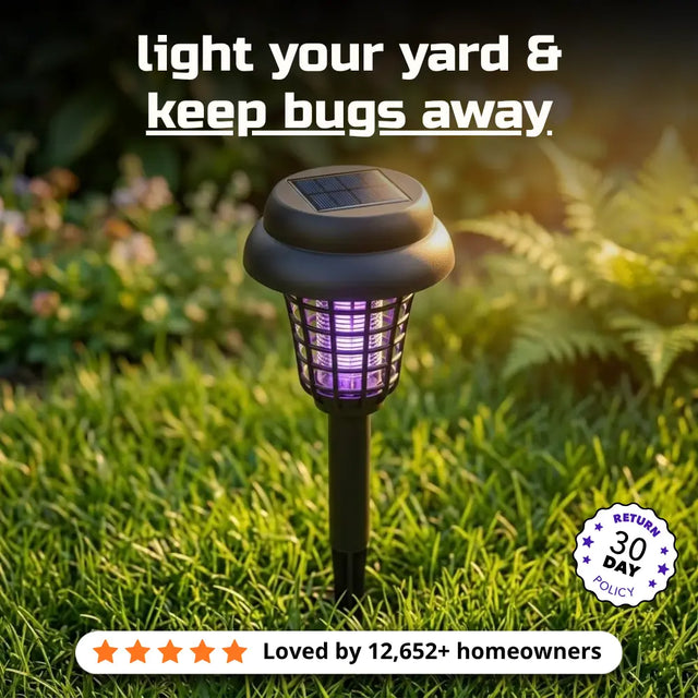 Solar Bug Zapper & Pathway Light — 2-in-1 Mosquito Killer
