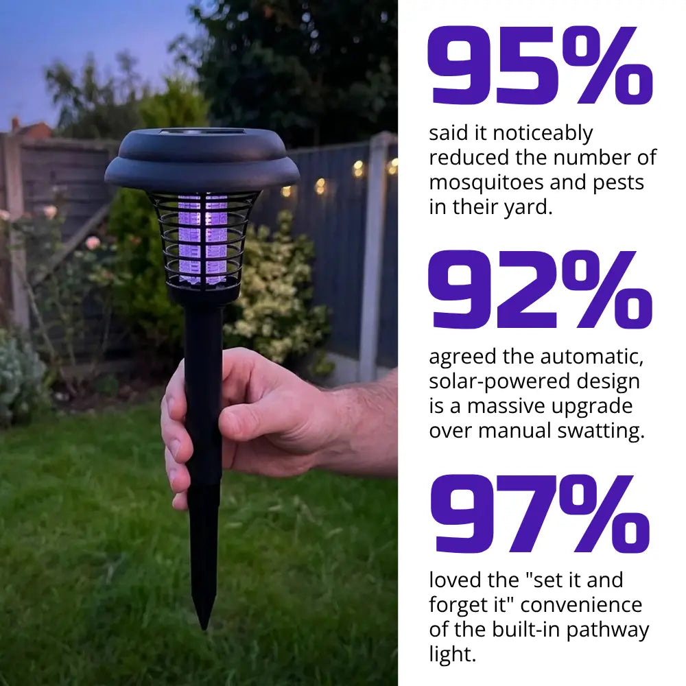 Solar Bug Zapper & Pathway Light — 2-in-1 Mosquito Killer